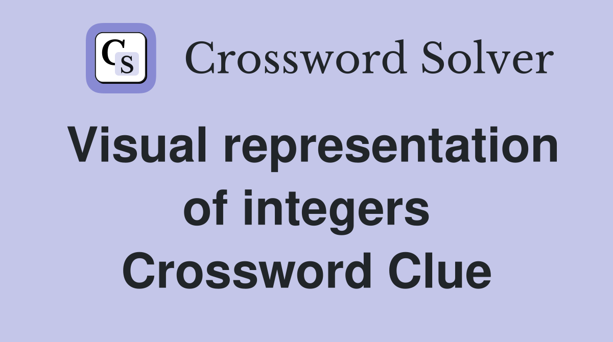 visual representation crossword clue